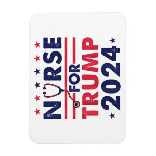 Retro-Krankenschwestern für Trump 2024 Amerika Ste Magnet