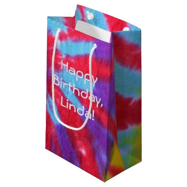Retro-Krawatte Kleine Geschenktüte (Vorderseite Schrägansicht)