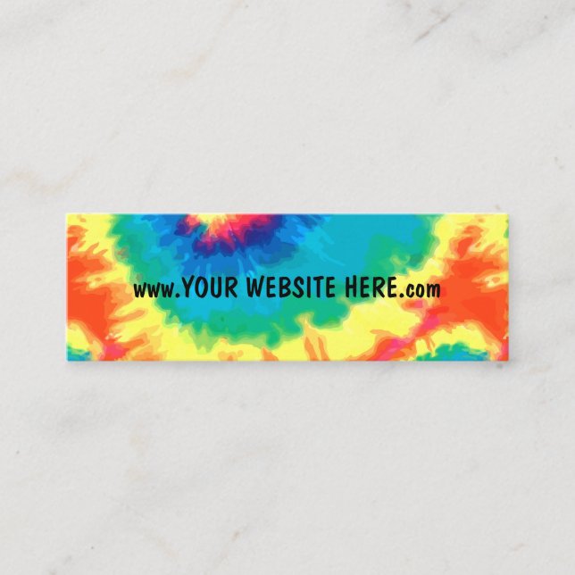 Retro Krawatten-Website-Werbeaktion Mini Visitenkarte (Vorderseite)