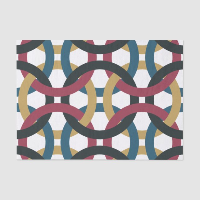 Retro-Kreis Knoten Gewebepapier Seidenpapier (Vorderseite)