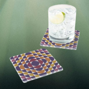 Retro Kreise Getränkeunterseter   Mid-Century Mode Glasuntersetzer