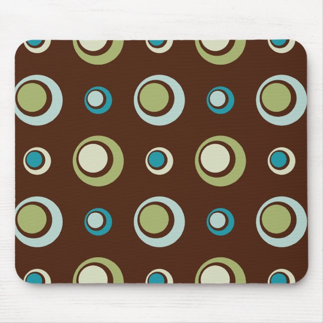 Retro Kreise Mousepad (Vorne)