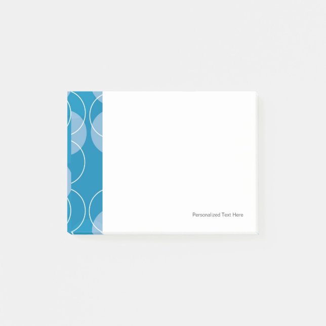 Retro Kreise Post-it Klebezettel (Vorderseite)