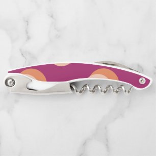 Retro-Kreise und Schatten Fettes Muster Lila Kellnermesser