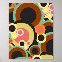 Retro-Kreismuster / Retro-Farbpalette