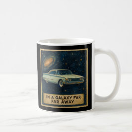 Retro-Kreuzer im tiefen Weltraum  Kaffeetasse