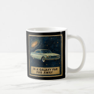 Retro-Kreuzer im tiefen Weltraum  Kaffeetasse