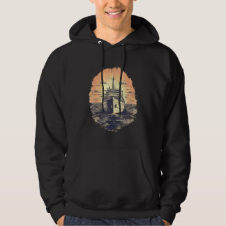 Retro-Kreuzfahrt-Urlaub-Kreuzfahrt-Kapitän Hoodie