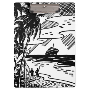 Retro-Kreuzfahrtschiff Klemmbrett