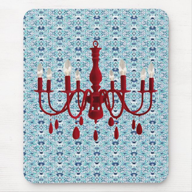 Retro-Kronleuchter-Glamour ~ Mousepad (Vorne)