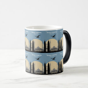 Retro Kuala Lumpur Reisen: City Skyline Verwandlungstasse