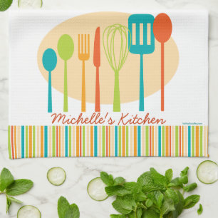 Retro Küche Kochen Geschirrspüler Personalisiert H Handtuch