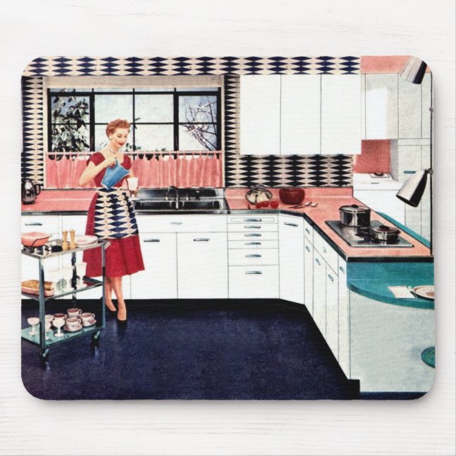 Retro-Küchen-Mauspad Mousepad (Vorne)