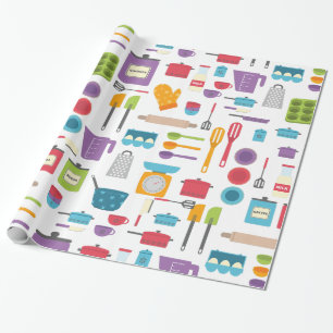 Retro-Küchenkoch Backen Geschenkpapier