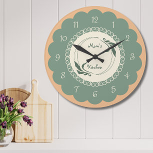 Retro Küchenuhr für Mama im gemütlichen Stil Große Wanduhr