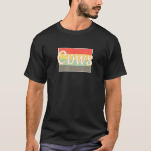 Retro-Kuh Süßes Farmtier Für Landwirt T-Shirt
