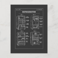 Retro-Kühlschrank-Patent-Blueprint