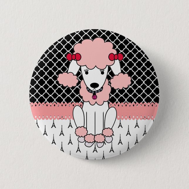 Retro kundenspezifischer girly Divarosa Button (Vorderseite)
