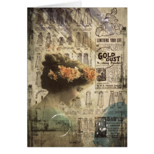 Retro Kunst-Vintage Frauen-Katalog-Mode-Anzeigen