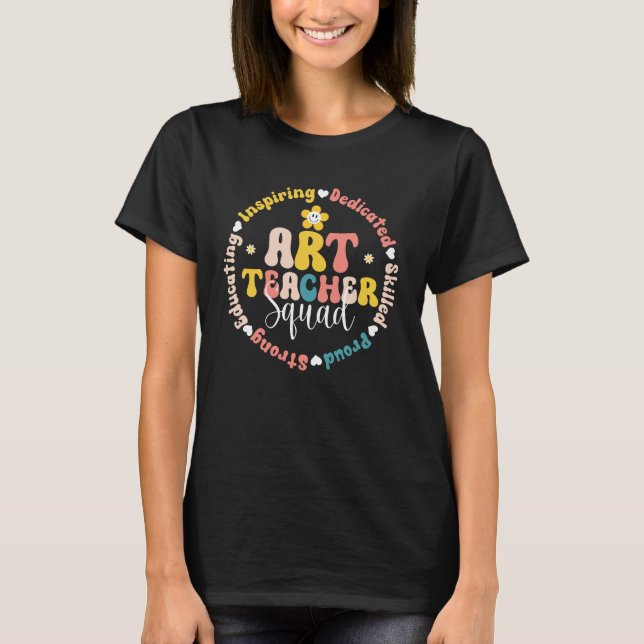 Retro-Kunstlehrer-Team T-Shirt (Vorderseite)