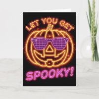 Retro-Kürbis-Disco-Halloween-Grußkarte – 5x7