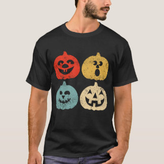 Retro-Kürbis Halloween Lustig Vintage T-Shirt