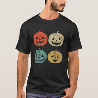 Retro-Kürbis-Shirt Retro JackOLantern Kürbis H T-Shirt