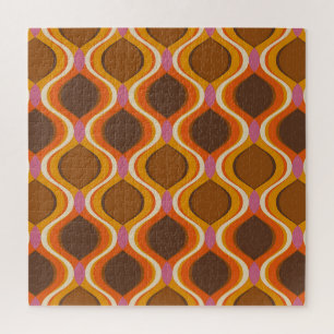 Retro Kurven: 60er-70er-Tapete Textur.