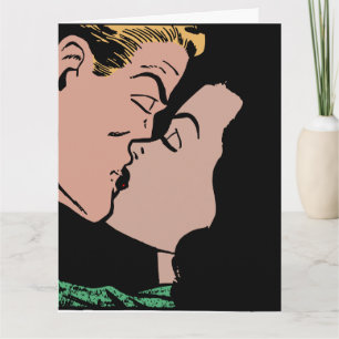 RETRO-KUSS-HOCHZEITSTAG-GRUSSKARTEN KARTE
