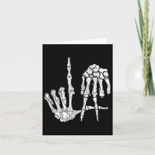 Retro La Hands Skeleton Los Angeles Hand Sign Hall Karte