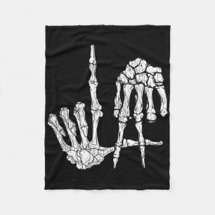 Retro La Hands Skelett Los Angeles Handzeichen Hal Fleecedecke
