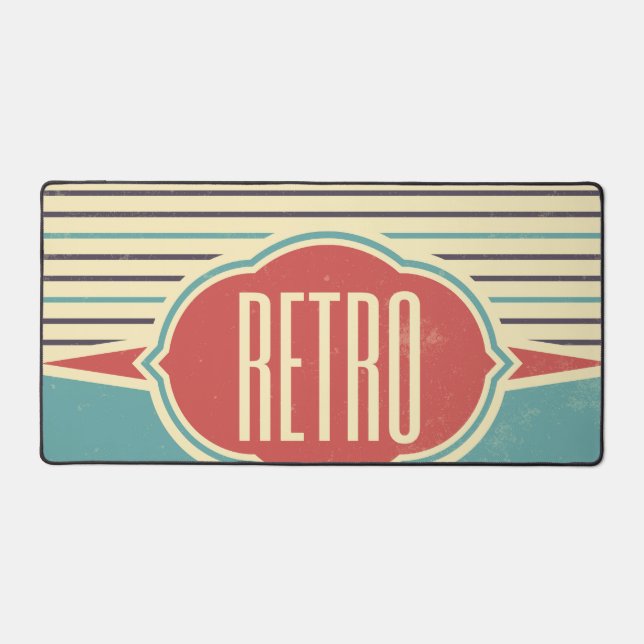 Retro-Label-Designer Schreibtischunterlage (Vorderseite)