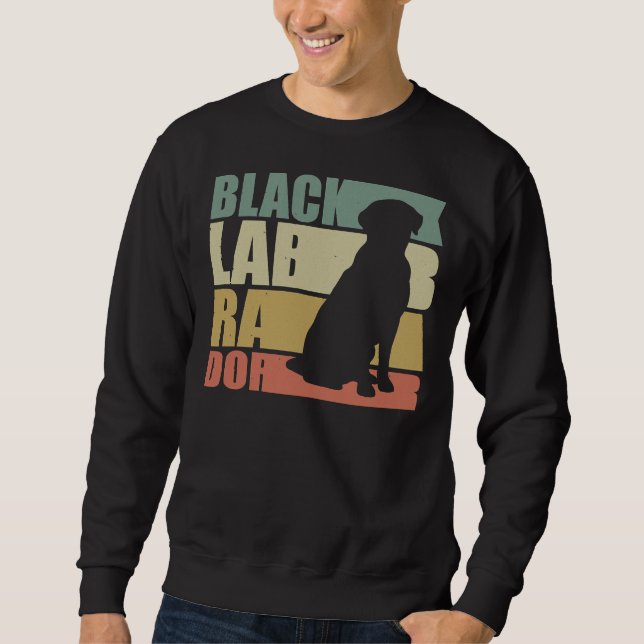 Retro Labrador Retriever Dog Sweatshirt (Vorderseite)