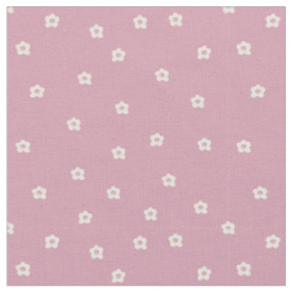 Retro-Lächeln Blumenmuster in Creme und Rosa Stoff
