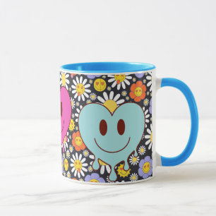 Retro-Lächeln-Tasse Lustiges Smiley-Gesicht Cooles Tasse