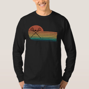 Retro-Lack-Lacrosse-Schläger-Silhouette T-Shirt