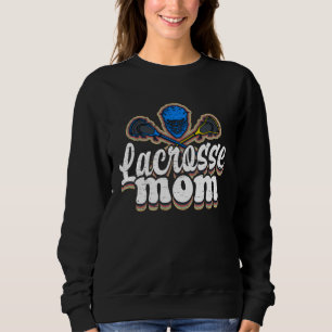 Retro Lacrosse-Mama Sport-Mama zum Muttertag Sweatshirt