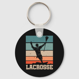 Retro Lacrosse Player Lax Stick Lacrosse Team Schlüsselanhänger