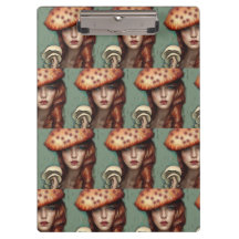 Retro Lady Trippy Pilz Liebhaber Clip-Board