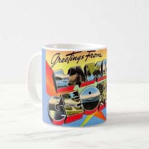 Retro Lake George Postkarten-Mug Kaffeetasse