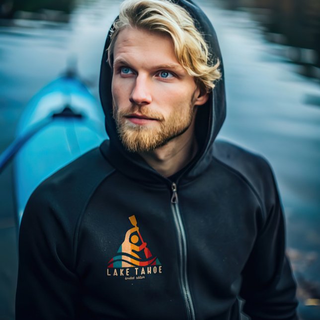 Retro Lake Tahoe Kayaking Hoodie (Von Creator hochgeladen)