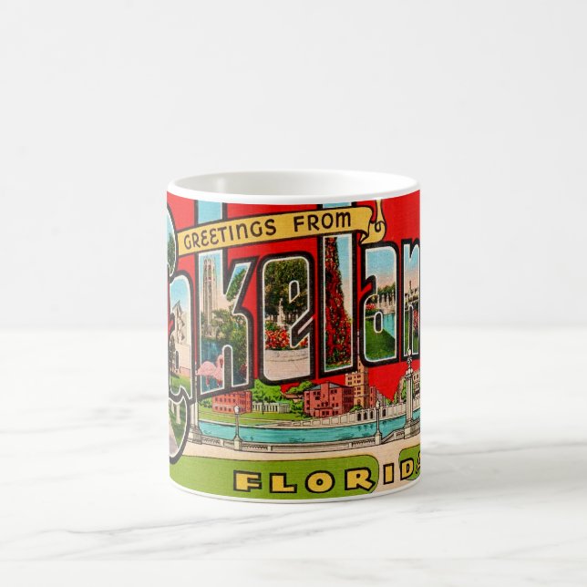 Retro Lakeland Florida Kaffeetasse (Mittel)