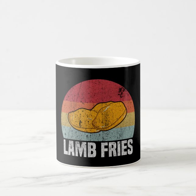 Retro Lamb Fries Geschenk Kaffeetasse (Mittel)