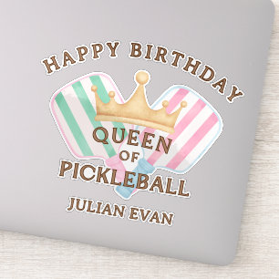 Retro Landkreis Club Queen of Pickleball Aufkleber
