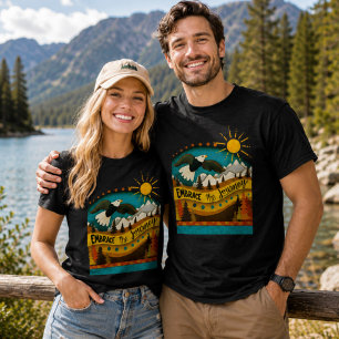 Retro-Landschaftsreise-Zitat Adler Bunt T-Shirt