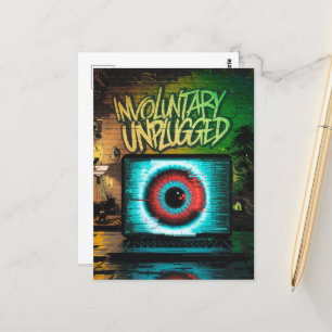 Retro Laptop Eyeball Glitch unfreiwillig, nicht an Postkarte