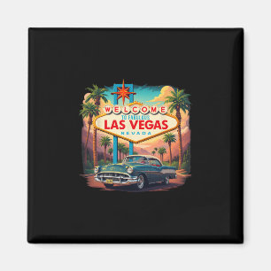 Retro Las Vegas Nevada Las Vegas Souvenir Urlaub Magnet