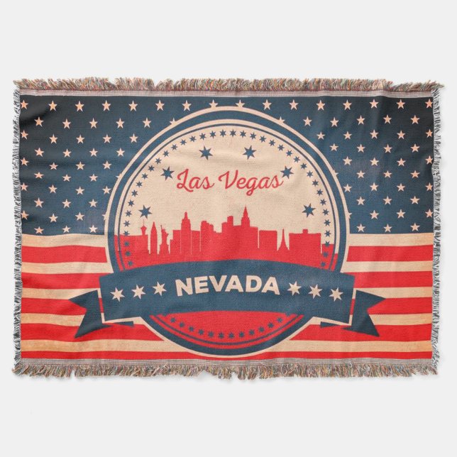 Retro Las Vegas Nevada Skyline Decke (Vorderseite)