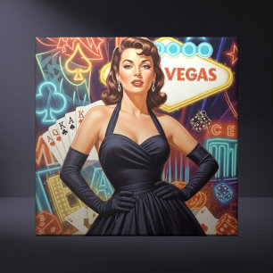 Retro Las Vegas Pin-up Fliese