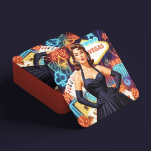 Retro Las Vegas Pin-up Getränkeuntersetzer